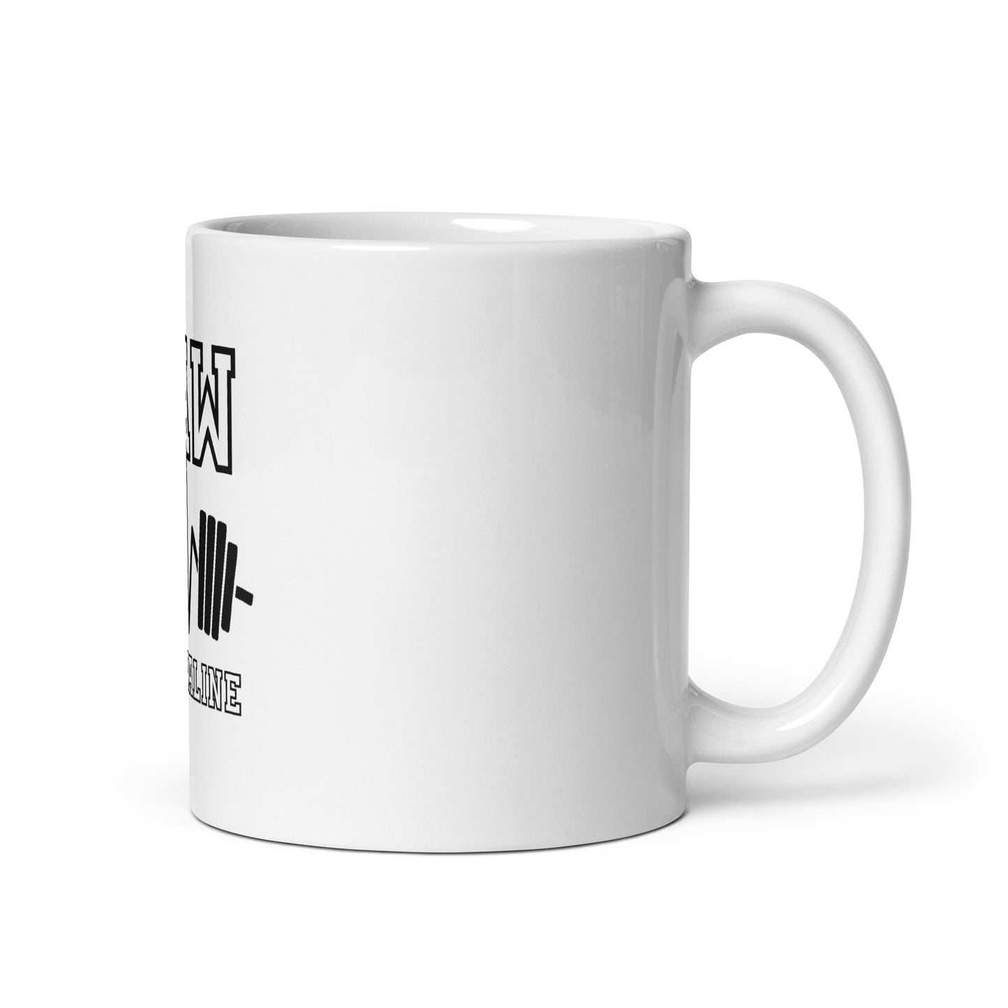 Raw Adrenaline White glossy mug