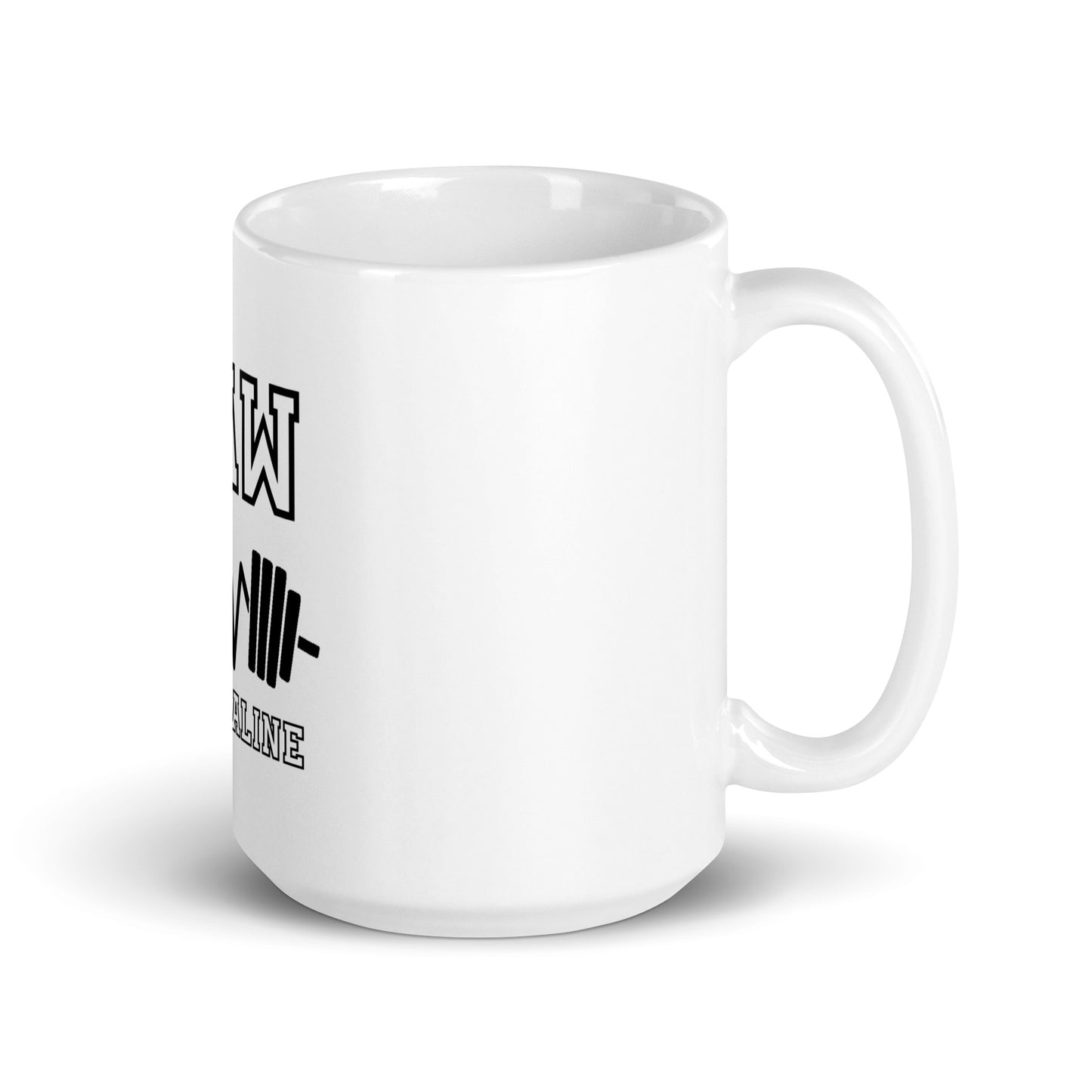 Raw Adrenaline White glossy mug