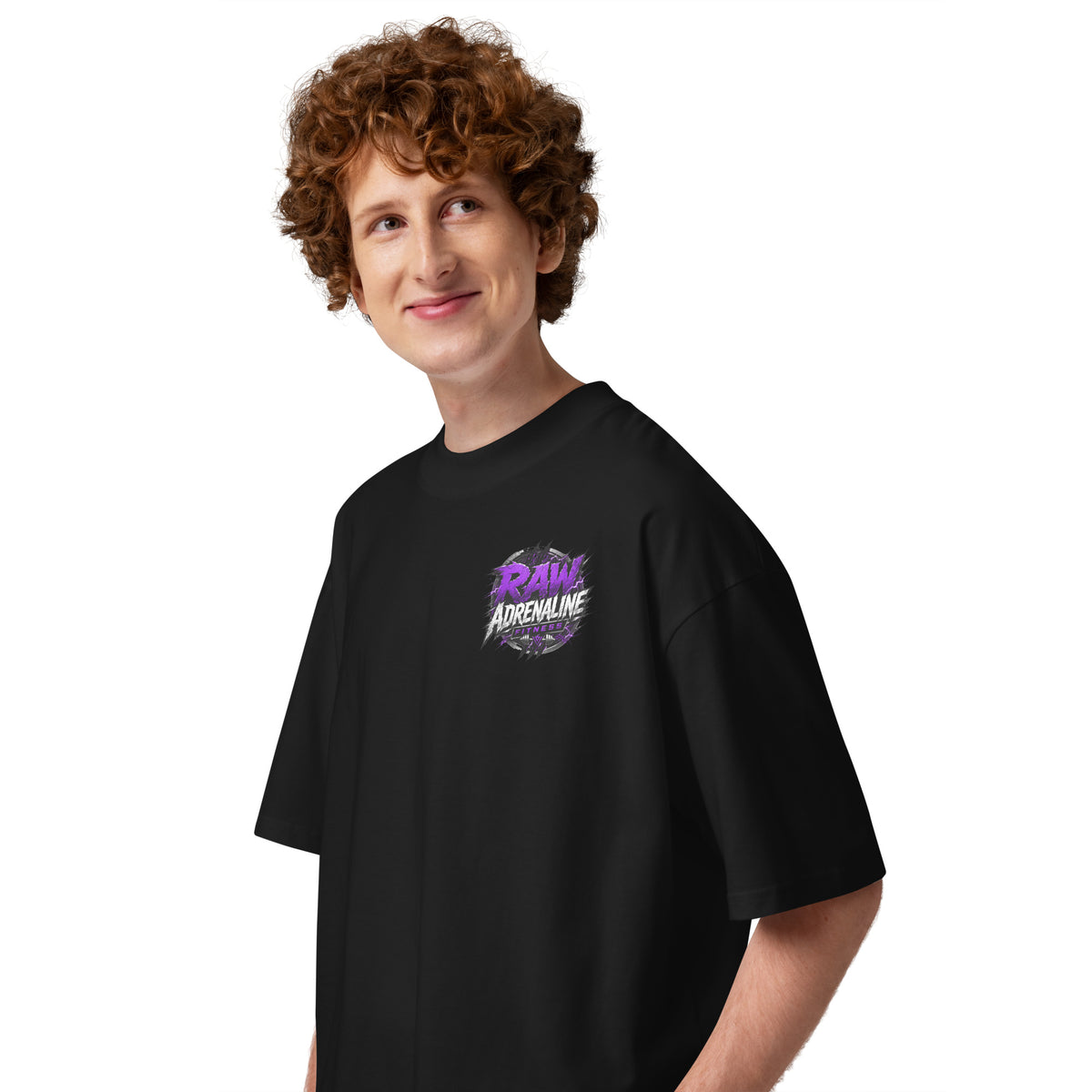 Raw Adrenaline Purple Storm T-shirt in black, side view