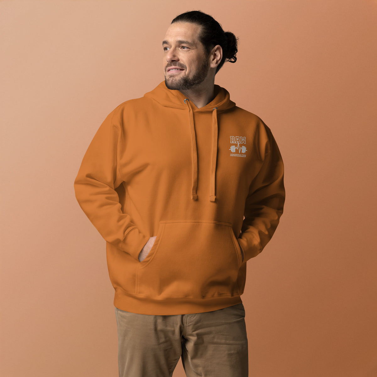 Raw Adrenaline Dumbbell Unisex Hoodie, front view