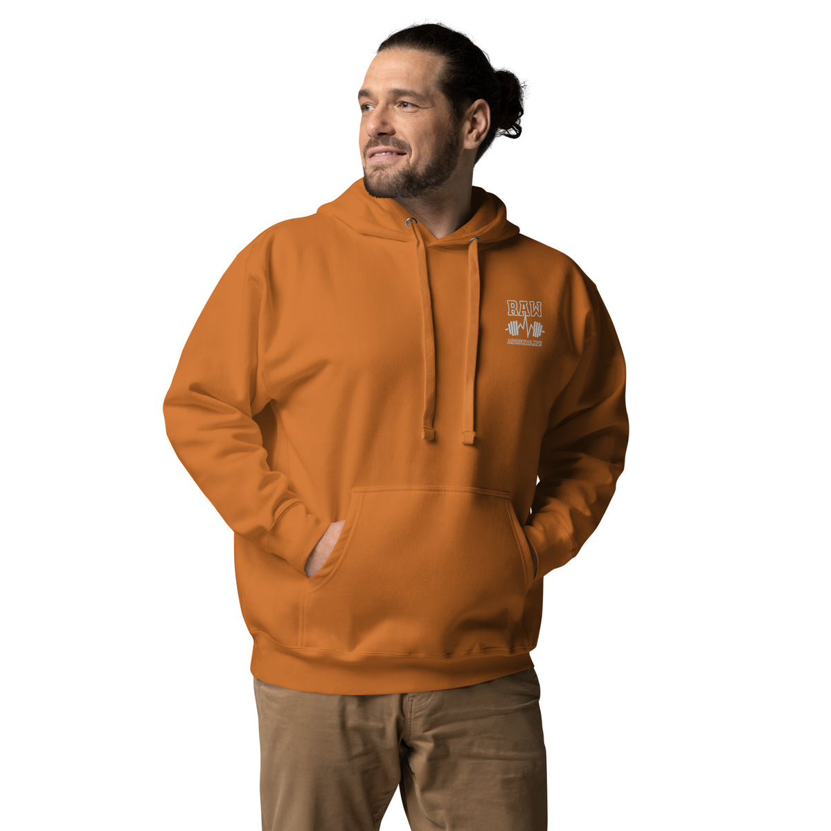 Raw Adrenaline Dumbbell Unisex Hoodie, front view
