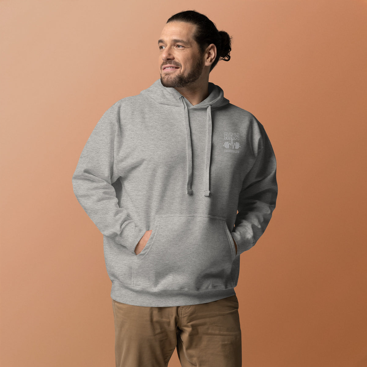 Raw Adrenaline Dumbbell Unisex Hoodie, front view