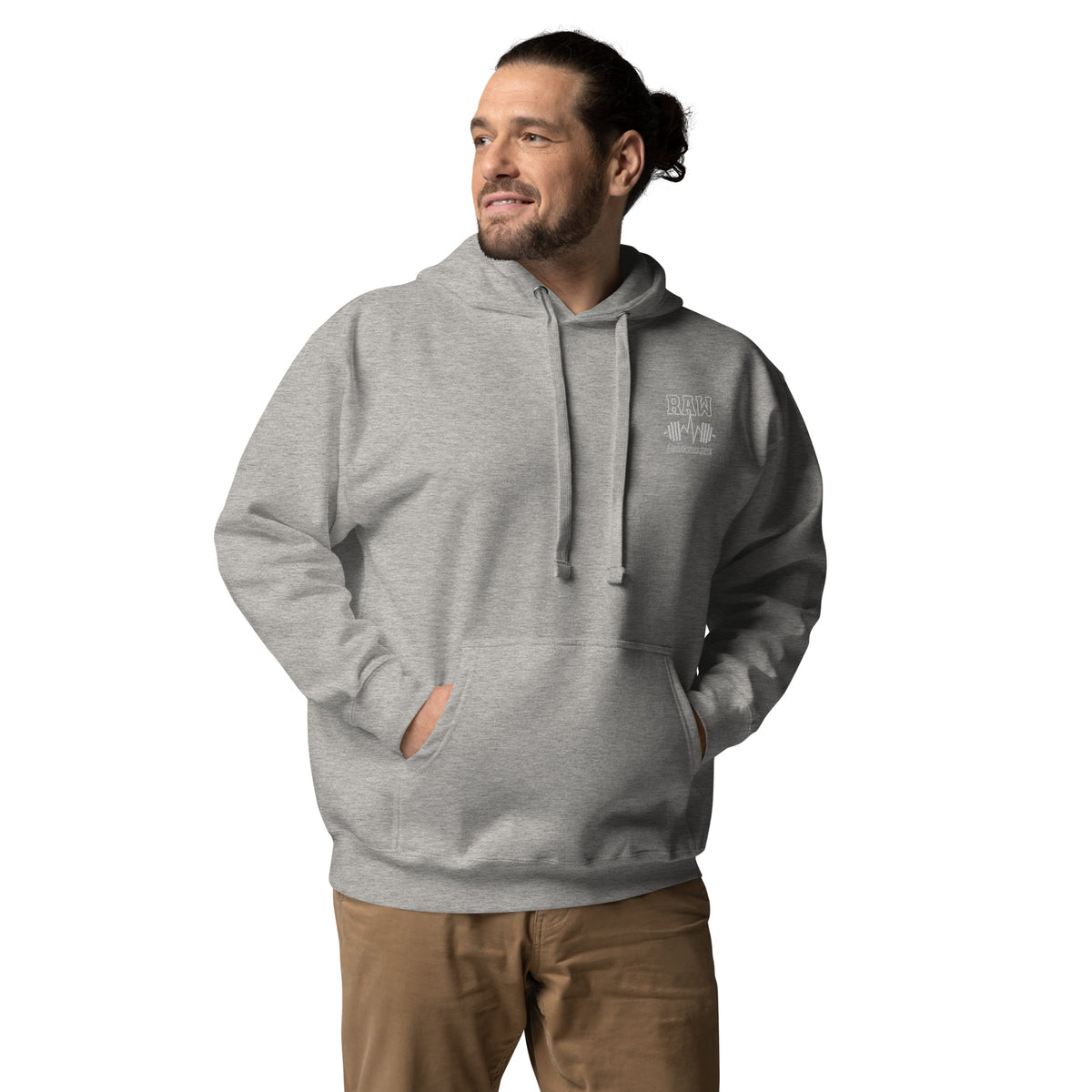 Raw Adrenaline Dumbbell Unisex Hoodie, front view