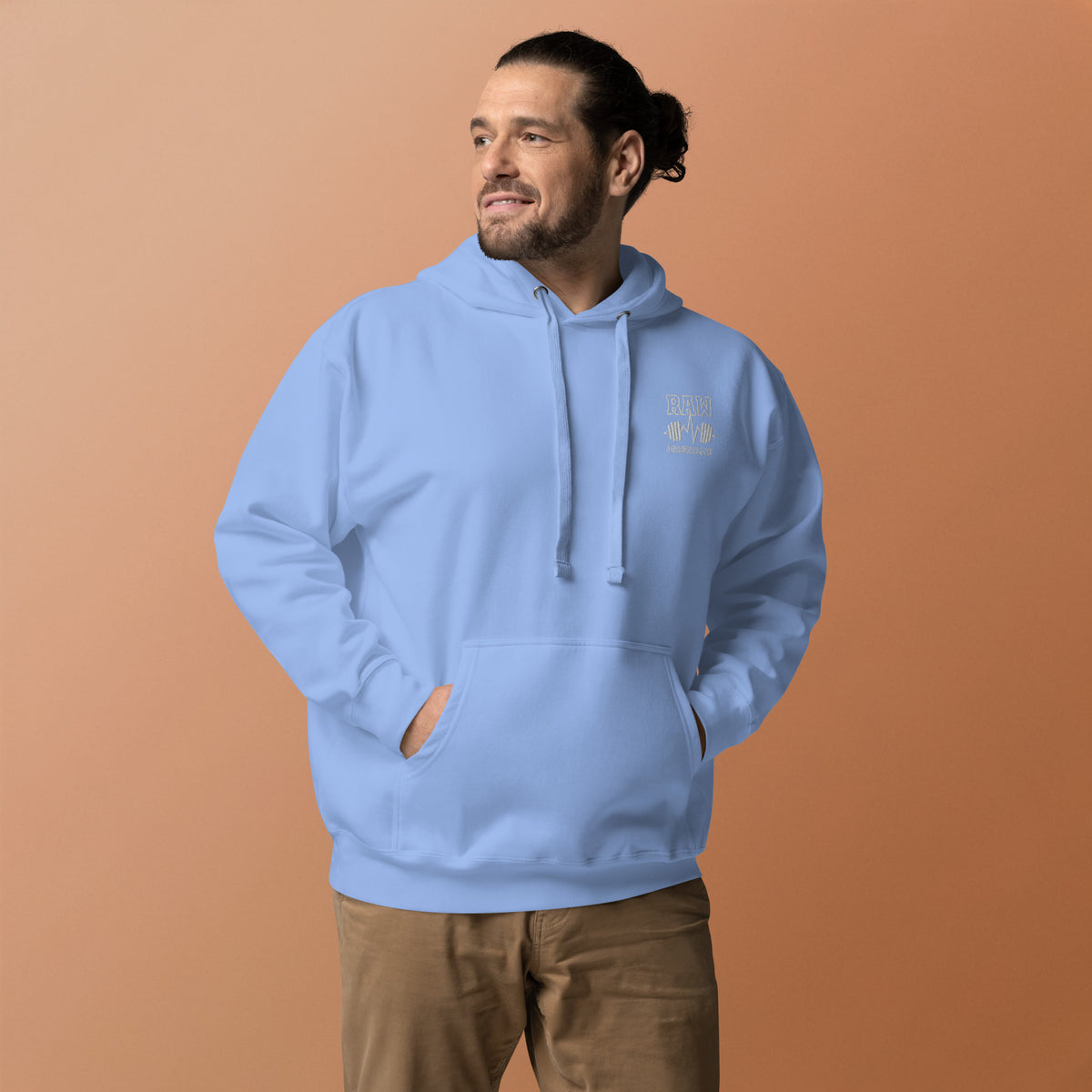 Raw Adrenaline Dumbbell Unisex Hoodie, front view