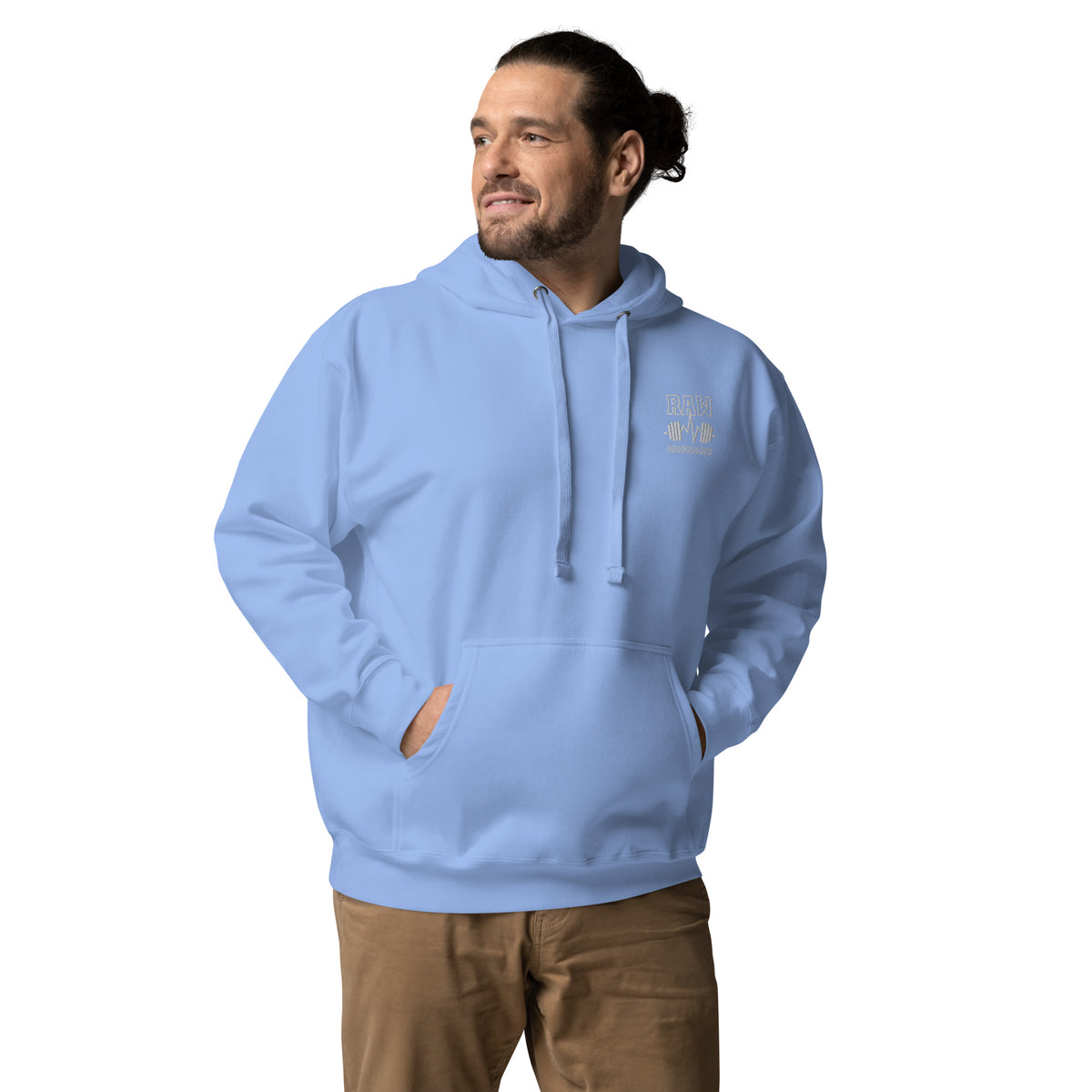 Raw Adrenaline Dumbbell Unisex Hoodie, front view