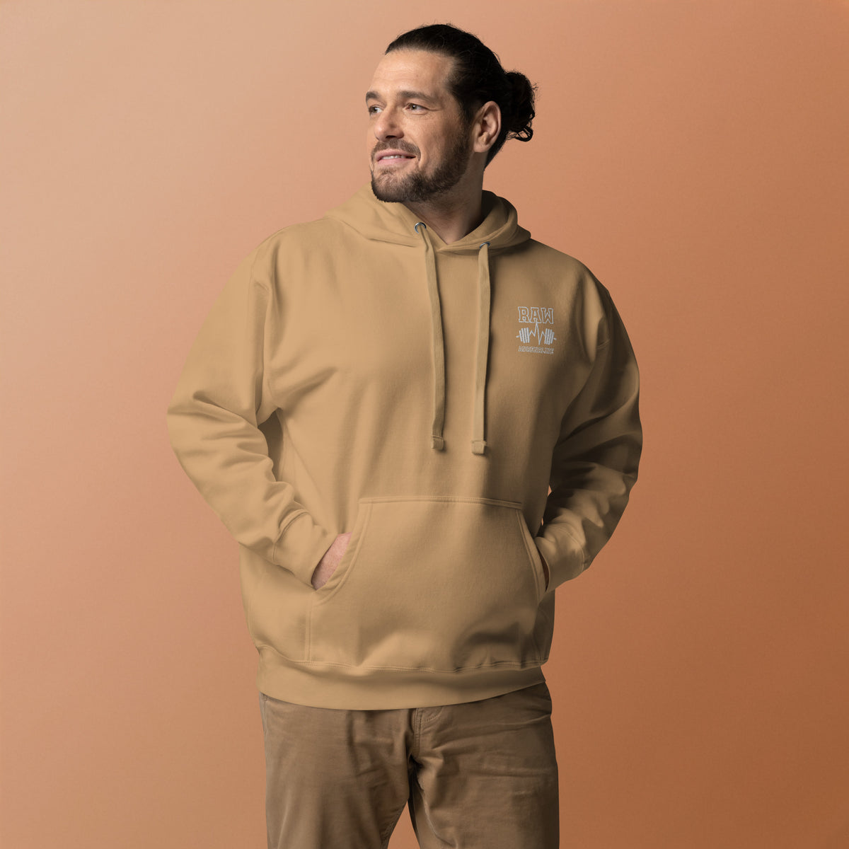 Raw Adrenaline Dumbbell Unisex Hoodie, front view