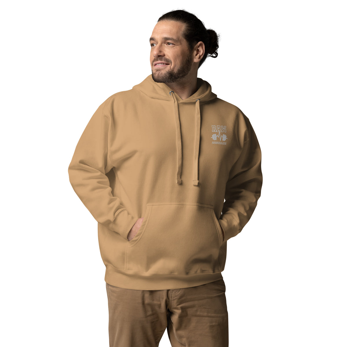 Raw Adrenaline Dumbbell Unisex Hoodie, front view