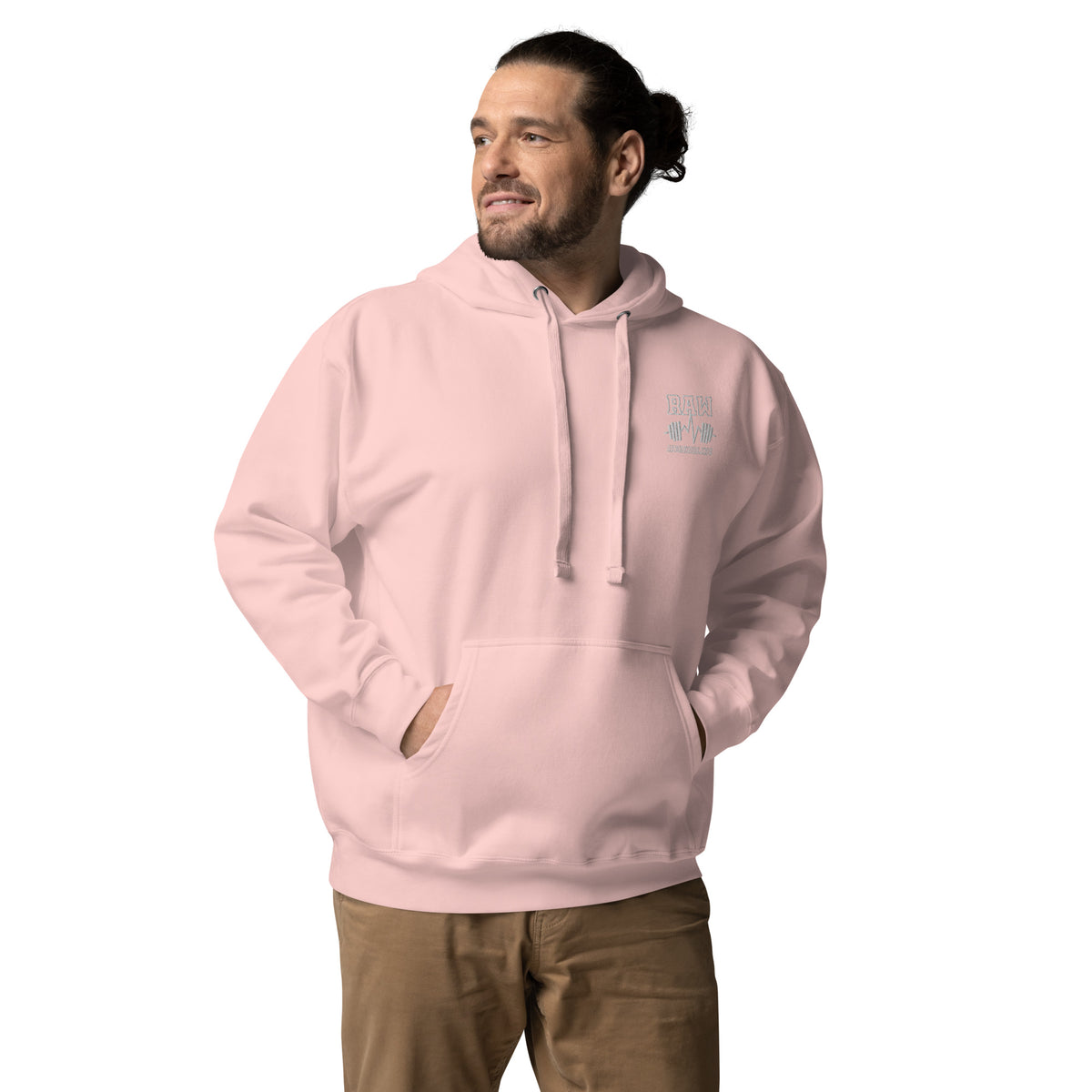 Raw Adrenaline Dumbbell Unisex Hoodie, front view