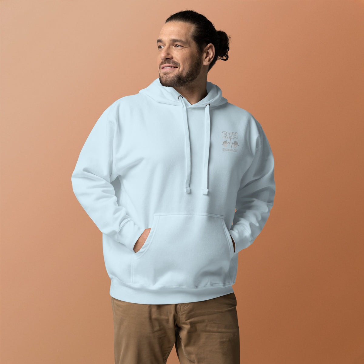 Raw Adrenaline Dumbbell Unisex Hoodie, front view