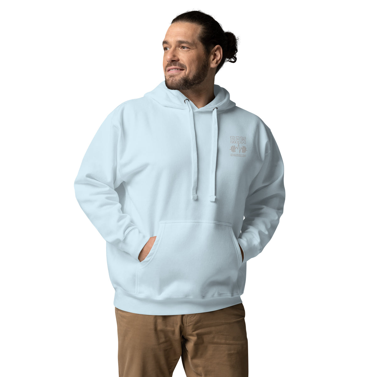 Raw Adrenaline Dumbbell Unisex Hoodie, front view