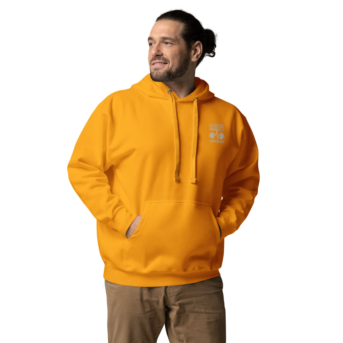 Raw Adrenaline Dumbbell Unisex Hoodie, front view